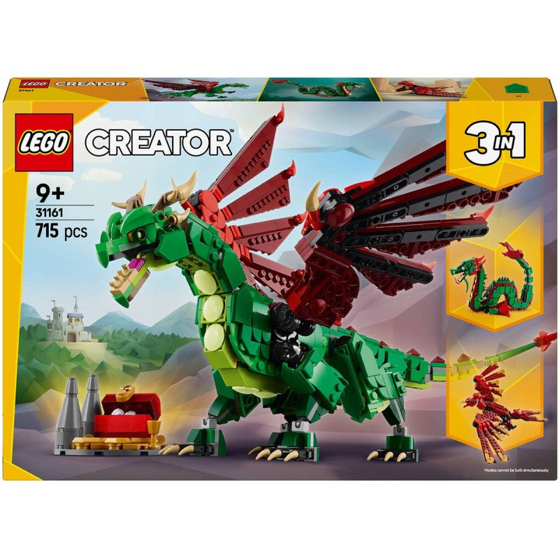 LEGO CREATOR Stredověký drak 31161 3v1 STAVEBNICE
