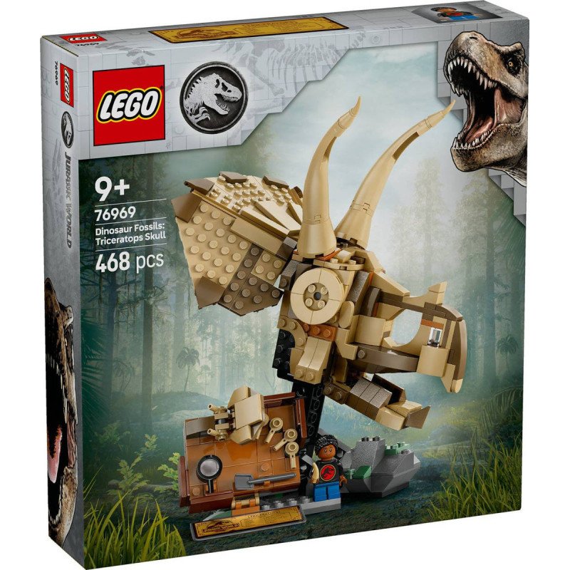 LEGO JURASSIC WORLD Dinosaurí fosilie: Lebka triceratopse 76969 STAVEBNICE