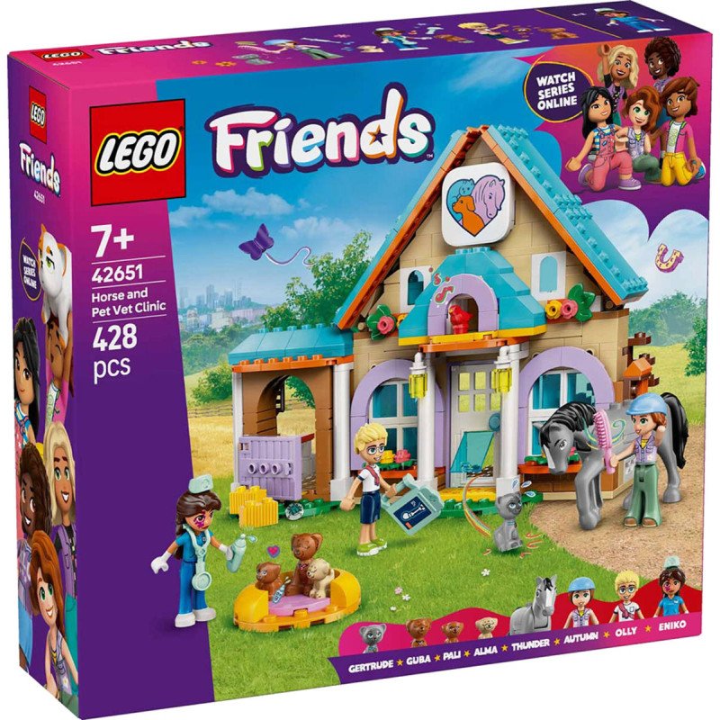 LEGO FRIENDS Veterinární klinika pro koně a domácí mazlíčky 42651 STAVEBNICE