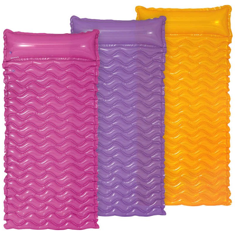 INTEX Lehátko nafukovací vlnky 229x86cm matrace do vody 3 barvy 58807
