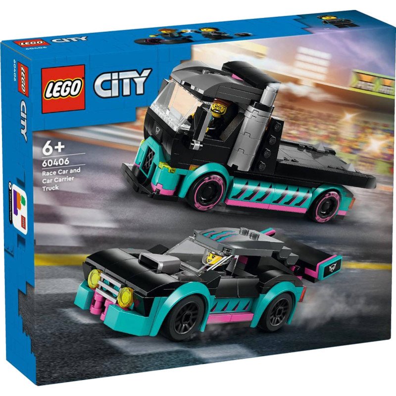 LEGO CITY Auto kamión se závodním autem 60406 STAVEBNICE