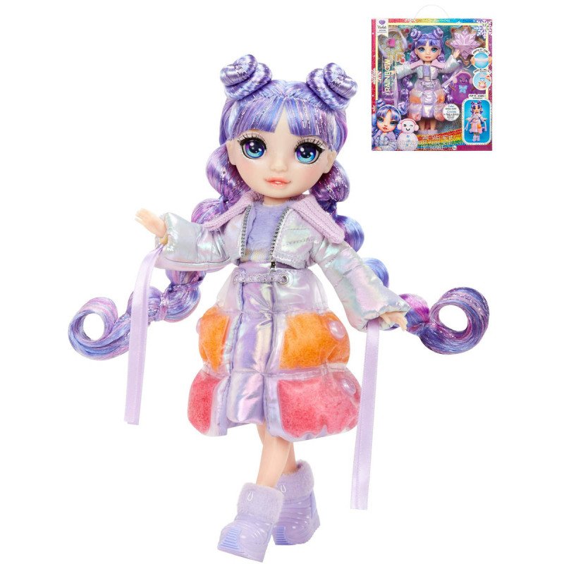 RAINBOW HIGH Zimní fashion panenka Violet Villow set s doplňky
