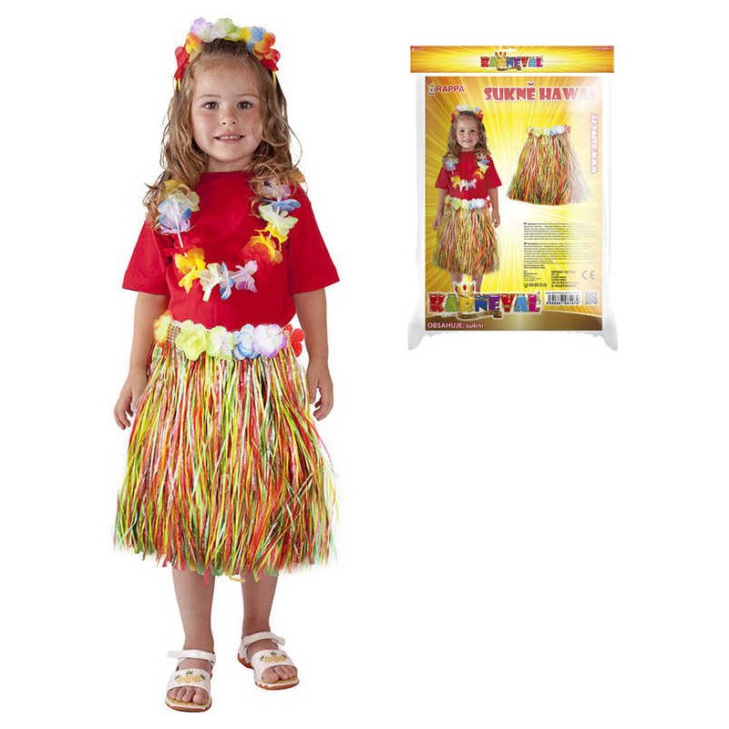 KARNEVAL Sukně Hawaii dětská 45cm (104-150cm) 3-10 let KOSTÝM