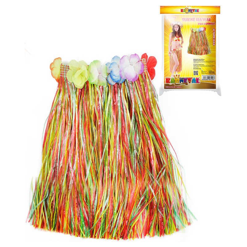 KARNEVAL Sukně Hawaii 72cm barevná dospělá KOSTÝM