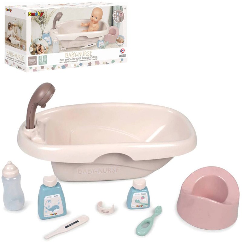 SMOBY Baby Nurse vanička toaletní set s doplňky pro panenku miminko