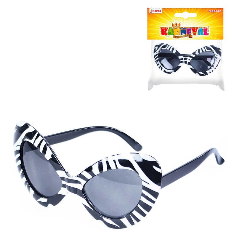 KARNEVAL Brýle retro černobílé dospělé KARNEVALOVÝ DOPLNĚK