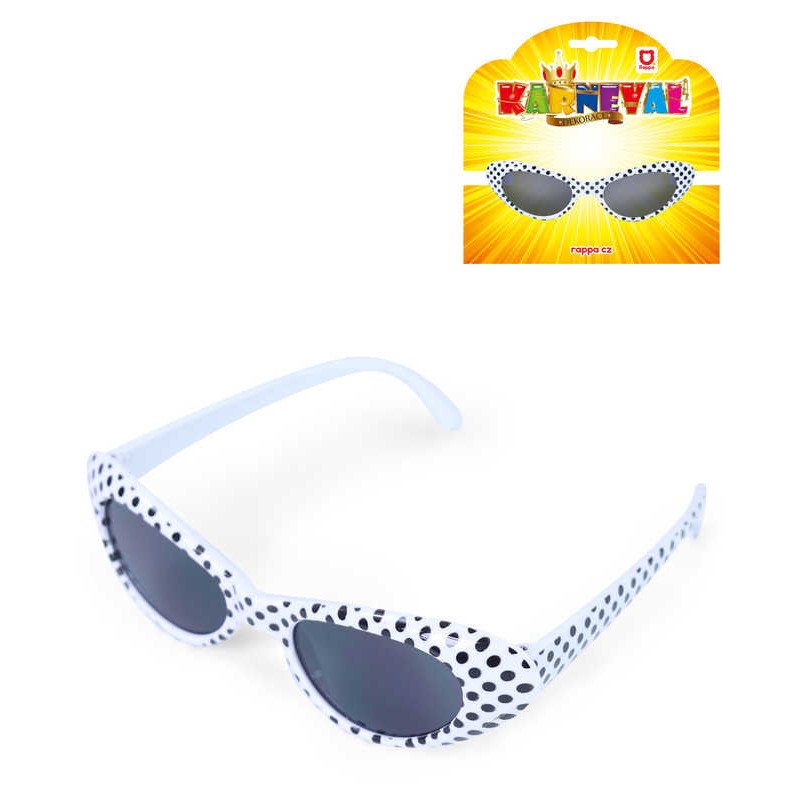 KARNEVAL Brýle retro puntíkované černobílé KARNEVALOVÝ DOPLNĚK