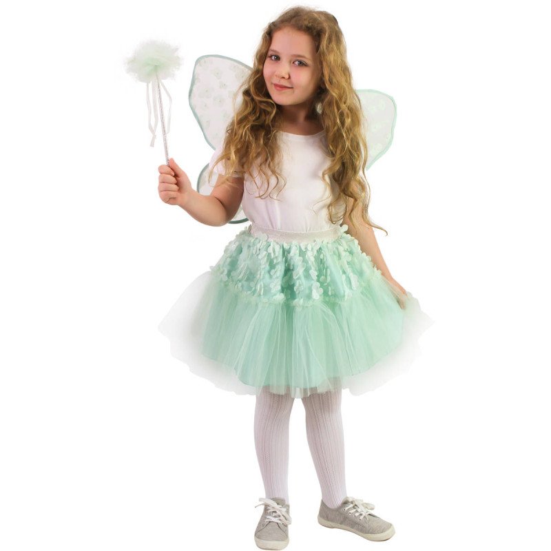 KARNEVAL Šaty víla Zvonilka tutu sukýnka s krídly 3-10 let (104-146cm) KOSTÝM