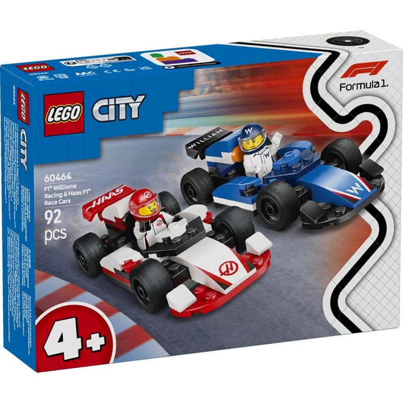 LEGO CITY Závodní vozy F1 Williams Racing a Haas F1 60464 STAVEBNICE