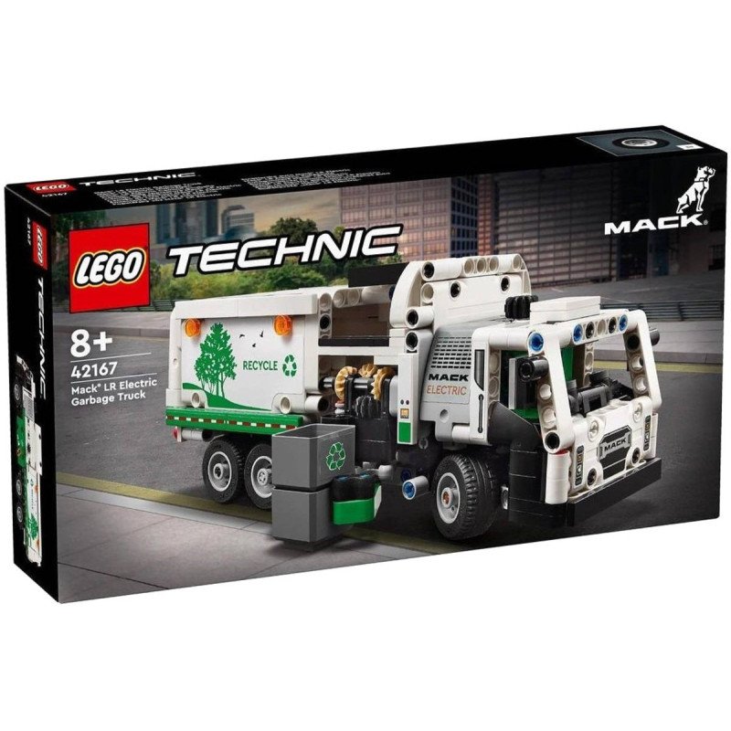 LEGO TECHNIC Popelárský vůz Mack LR Electric 42167 STAVEBNICE