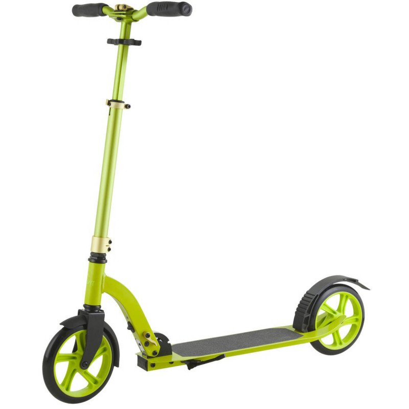 CRIVIT Koloběžka Big Wheel 8" limetková skládací hliníkový rám