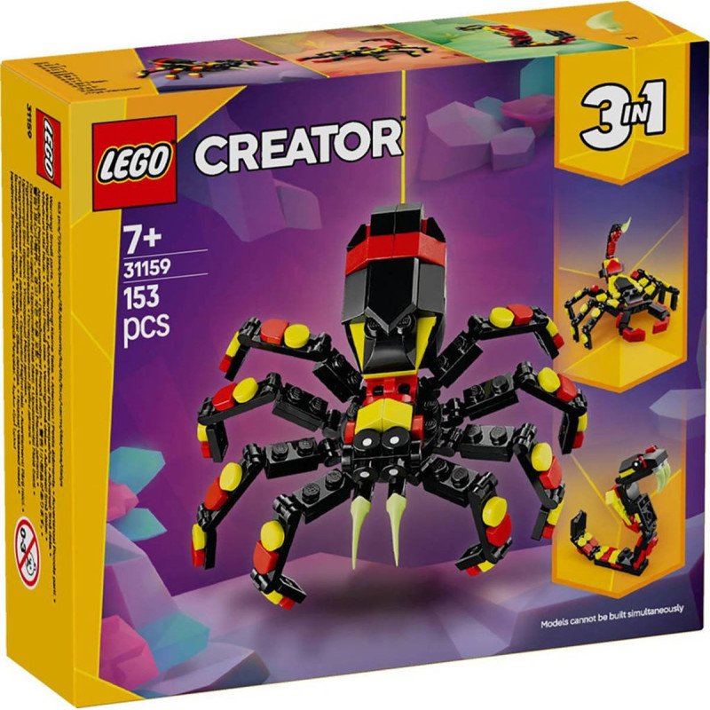 LEGO CREATOR Divoká zvírata: Prekvapivý pavouk 3v1 31159 STAVEBNICE