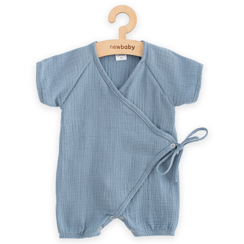 Dojčenský letný mušelínový overal New Baby blue