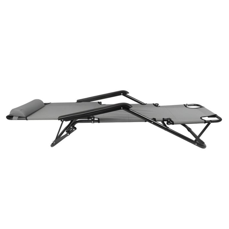 Kondela Záhradné polohovacie kreslo, sivá, REGED