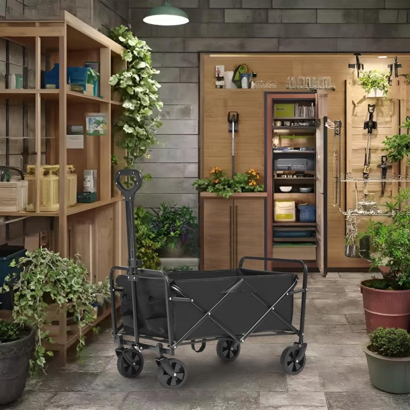 Kondela Záhradný vozík, skladací, čierna, KARIL