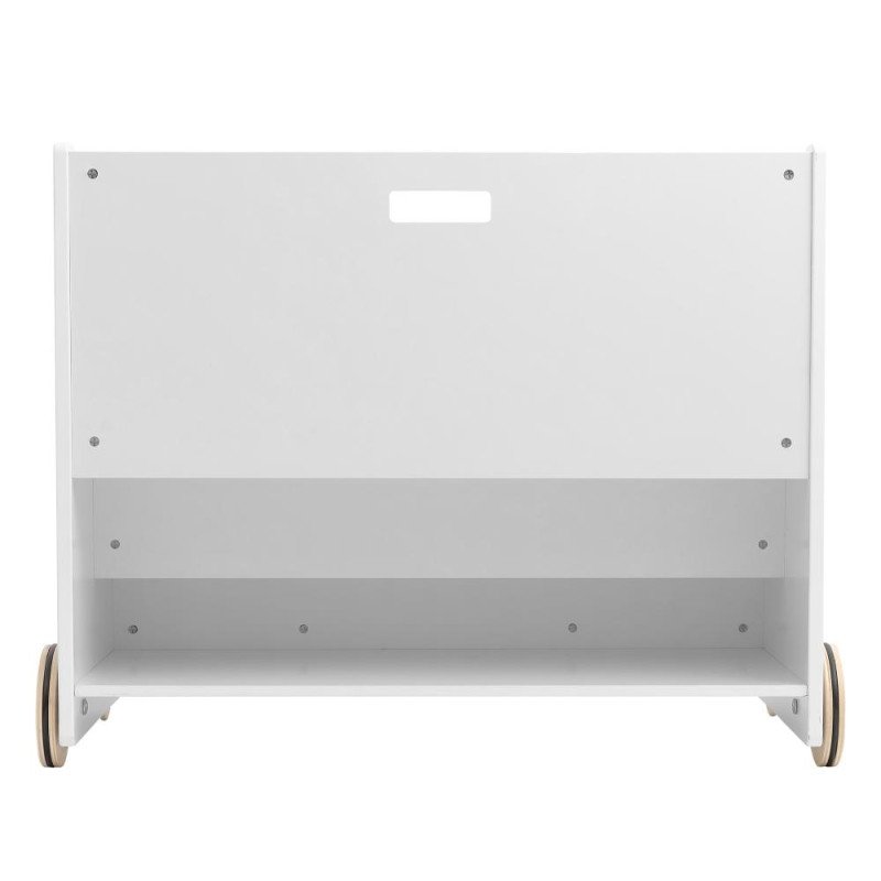 Kondela Detská knižnica s kolieskami, biela, BERUS