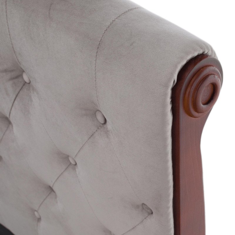 Kondela Posteľ s úložným priestorom, 180x200, sivohnedá Taupe Velvet látka, BARETO