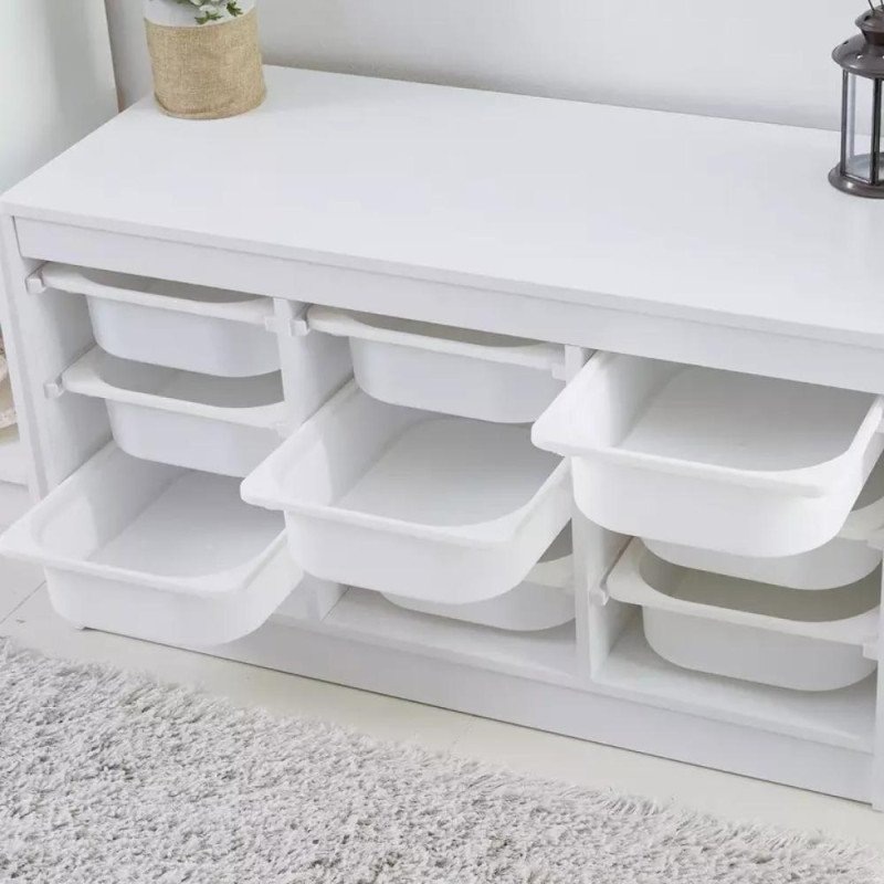 Kondela Organizér s úložnými boxami, biela, TRIMAL