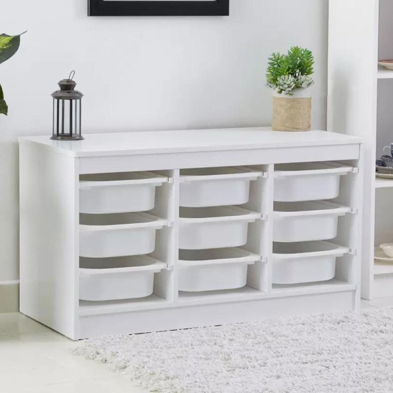 Kondela Organizér s úložnými boxami, biela, TRIMAL