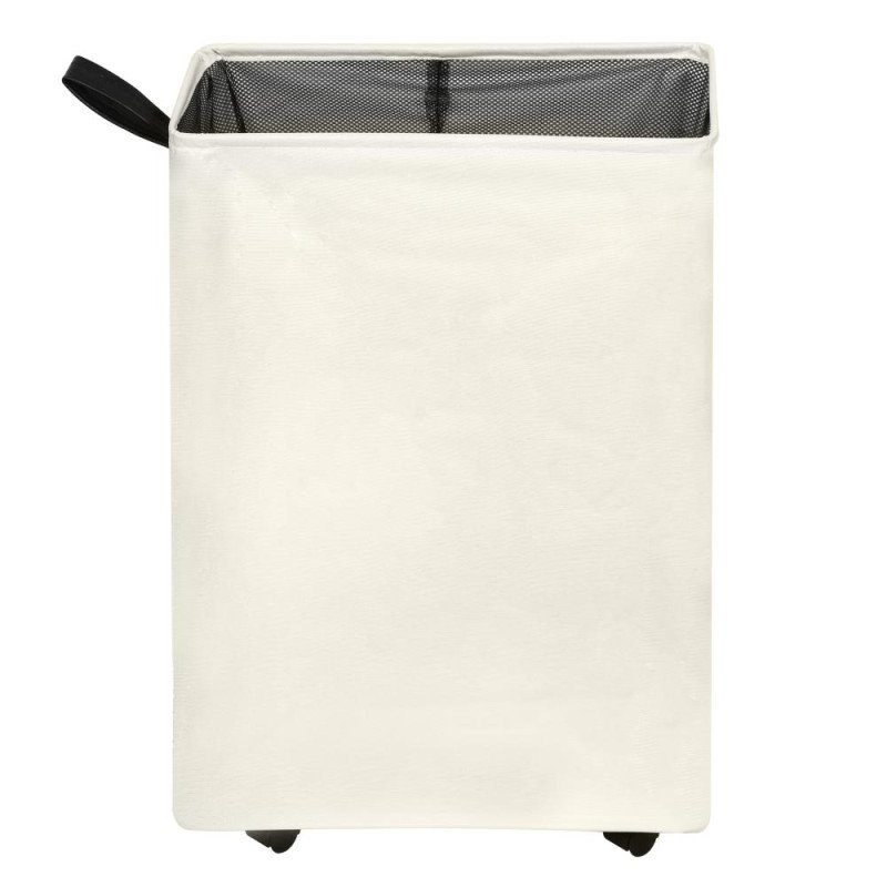 Kondela Skladací kôš na bielizeň s kolieskami, béžová, PRIOR