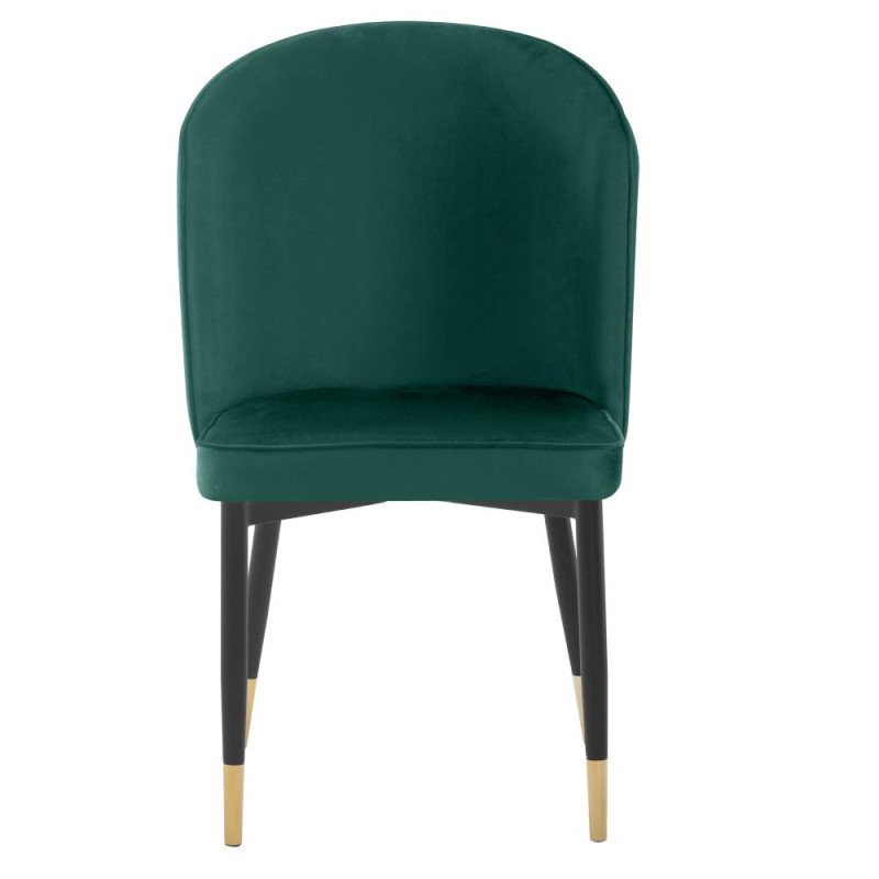 Kondela Jedálenská stolička, zelená Velvet látka/čierna, UDAJA
