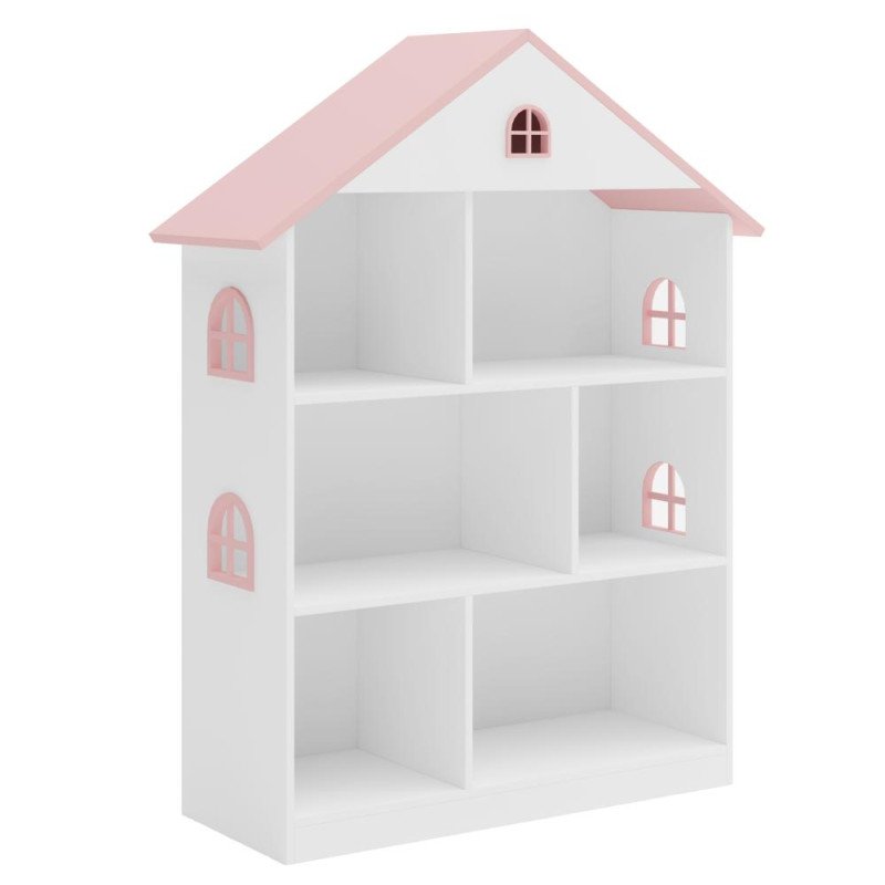 Kondela Detská knižnica, biela/ružová, MAISON TYP 1