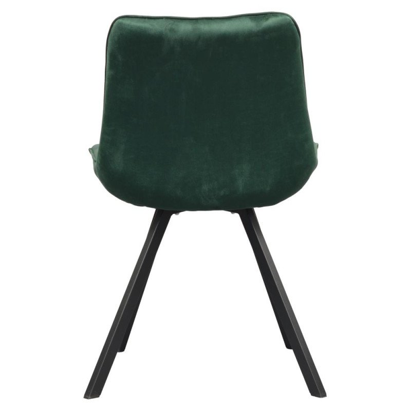 Kondela Jedálenská stolička, tmavozelená Velvet látka/čierna, SAMIRA