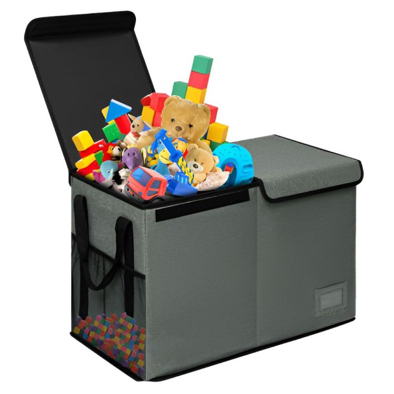 Kondela Skladací úložný box, sivá/čierna, DETER