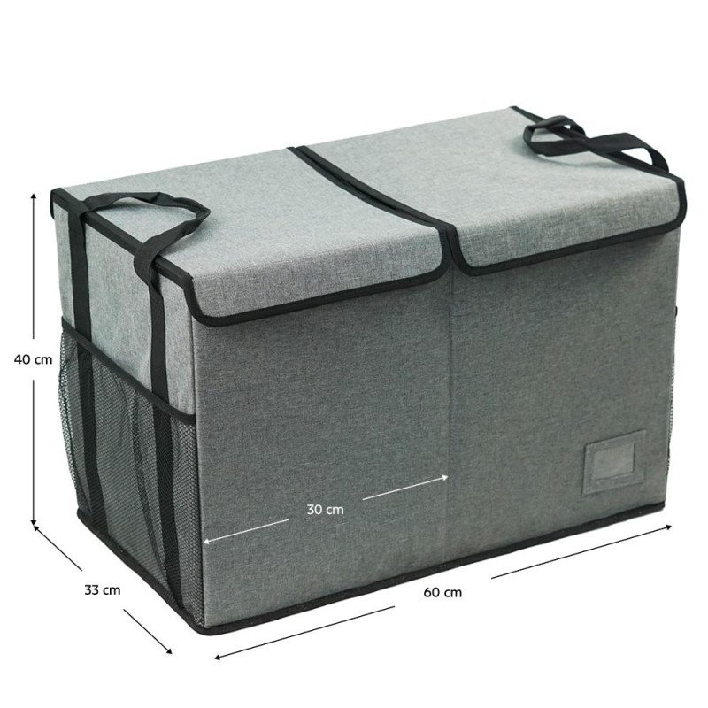 Kondela Skladací úložný box, sivá/čierna, DETER