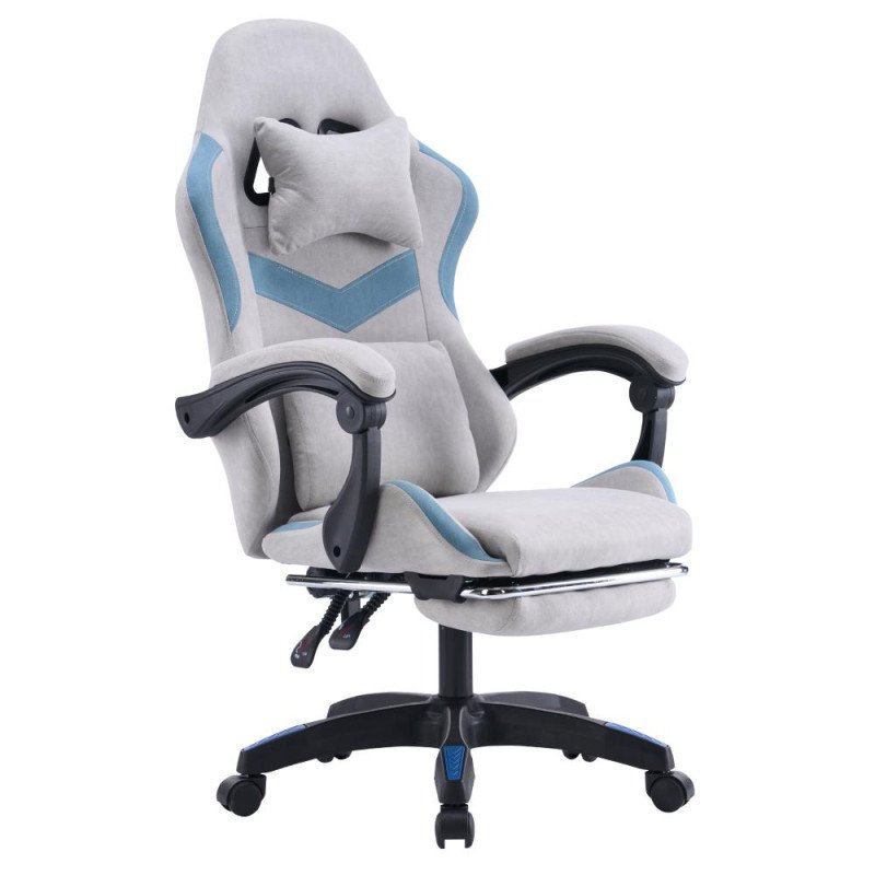 Kondela Kancelárske/herné kreslo, sivá/modrá, ZODIA