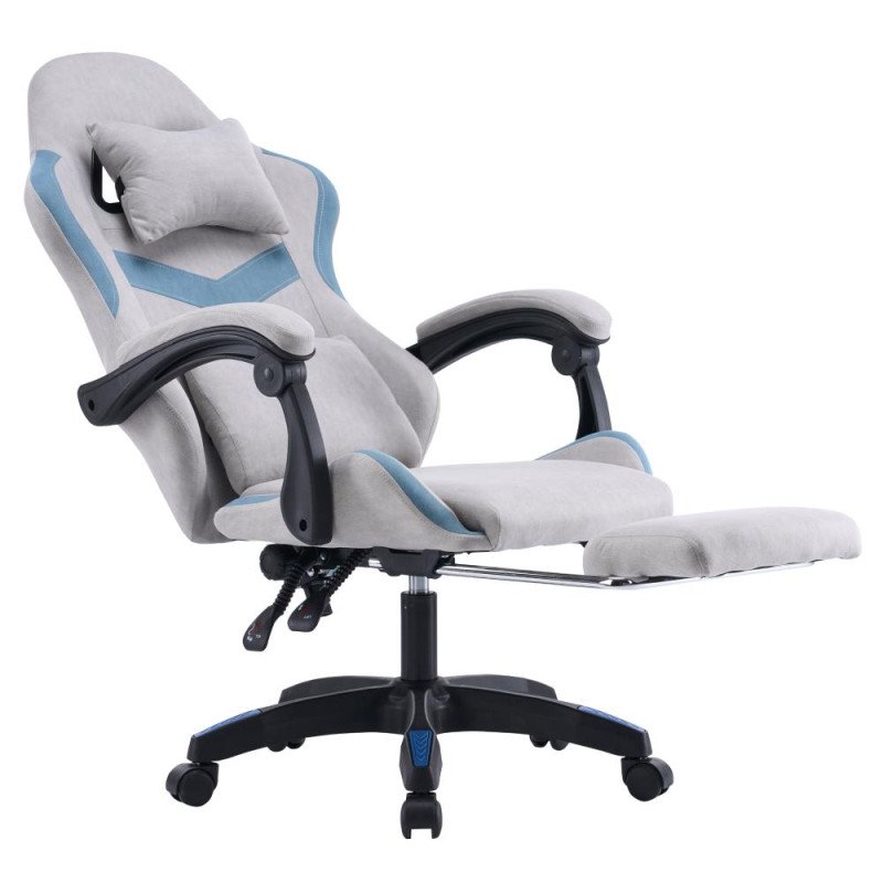 Kondela Kancelárske/herné kreslo, sivá/modrá, ZODIA