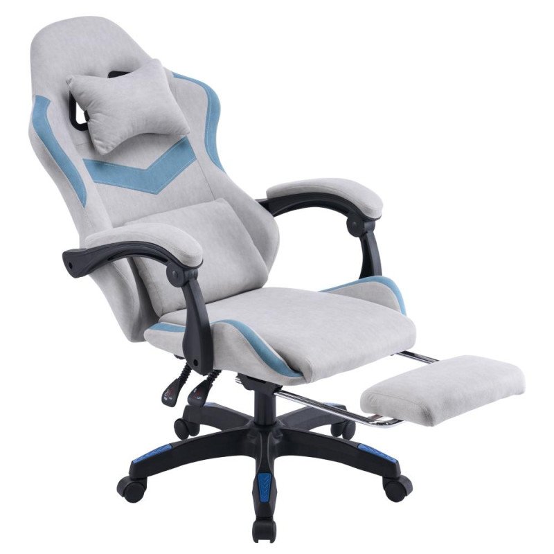 Kondela Kancelárske/herné kreslo, sivá/modrá, ZODIA