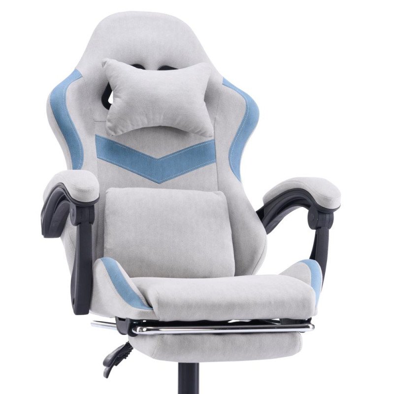 Kondela Kancelárske/herné kreslo, sivá/modrá, ZODIA