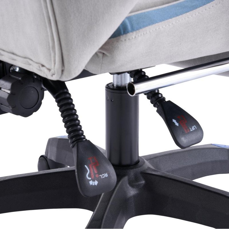 Kondela Kancelárske/herné kreslo, sivá/modrá, ZODIA