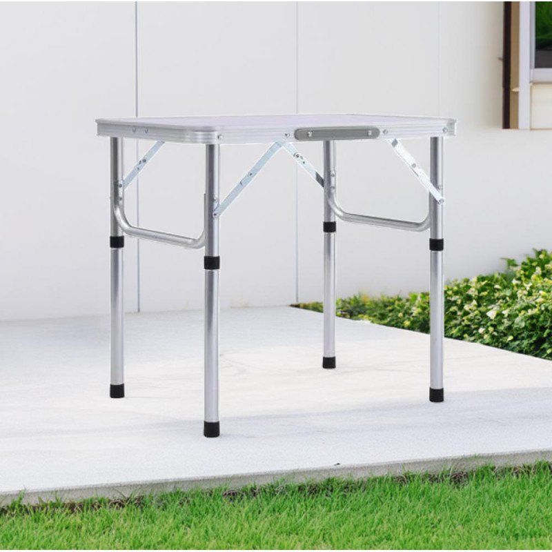 Kondela Skladací kempingový stôl, 60 cm, hliník/MDF, KEPI TYP 2