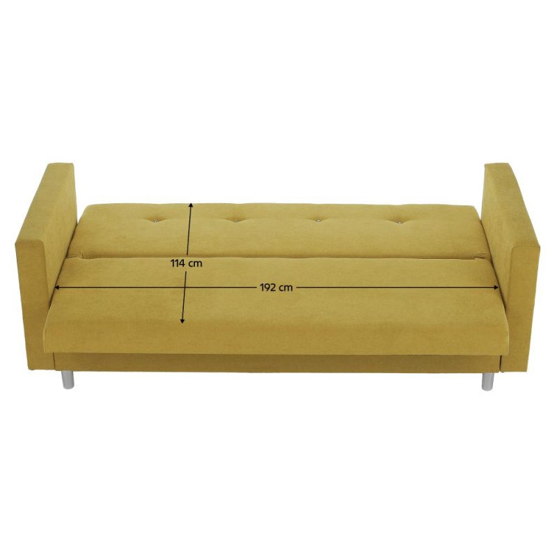 Kondela Rozkladacia pohovka, žltá, LILANA