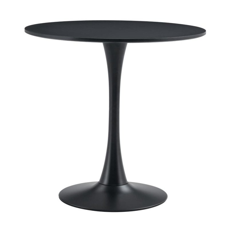 Kondela Jedálenský stôl, čierna, priemer 80 cm, REVENTON NEW