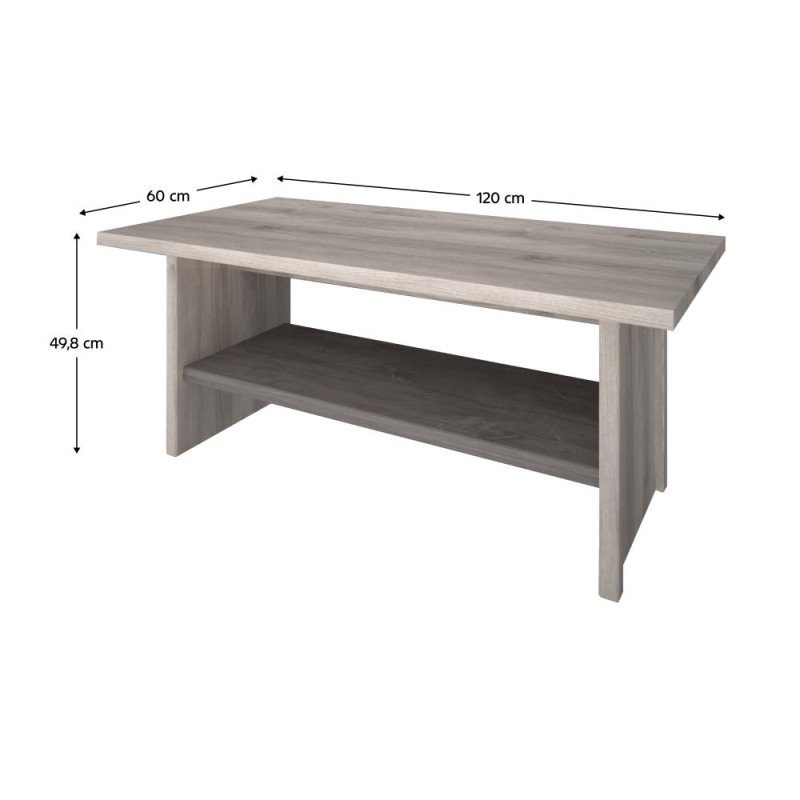 Kondela Konferenčný stolík 120, gaštan nairobi/onyx, JESI NEW