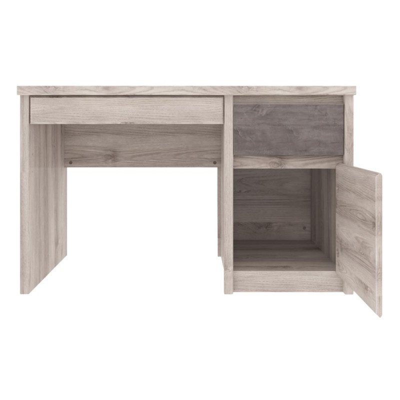 Kondela PC stôl 1D2S, gaštan nairobi/onyx, JESI NEW