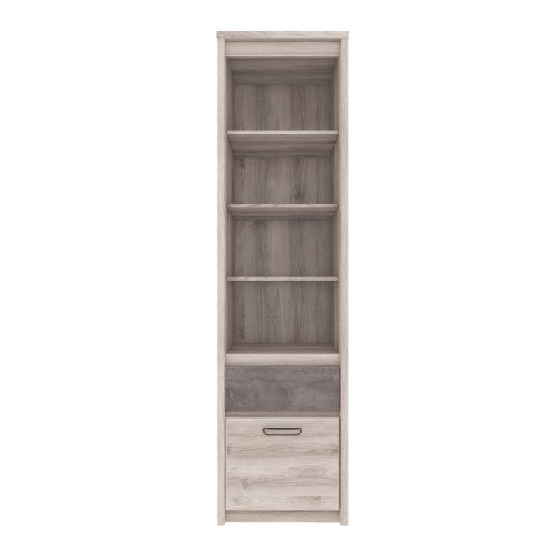 Kondela Otvorený regál 1D1S, gaštan nairobi/onyx, JESI NEW