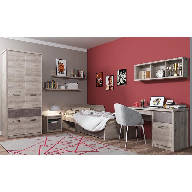 Kondela Visiaci regál 120, gaštan nairobi, JESI NEW