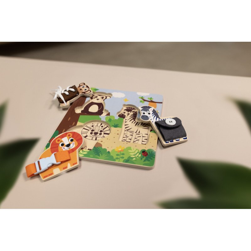 Dřevěné montessori puzzle, Wood, Hnědá