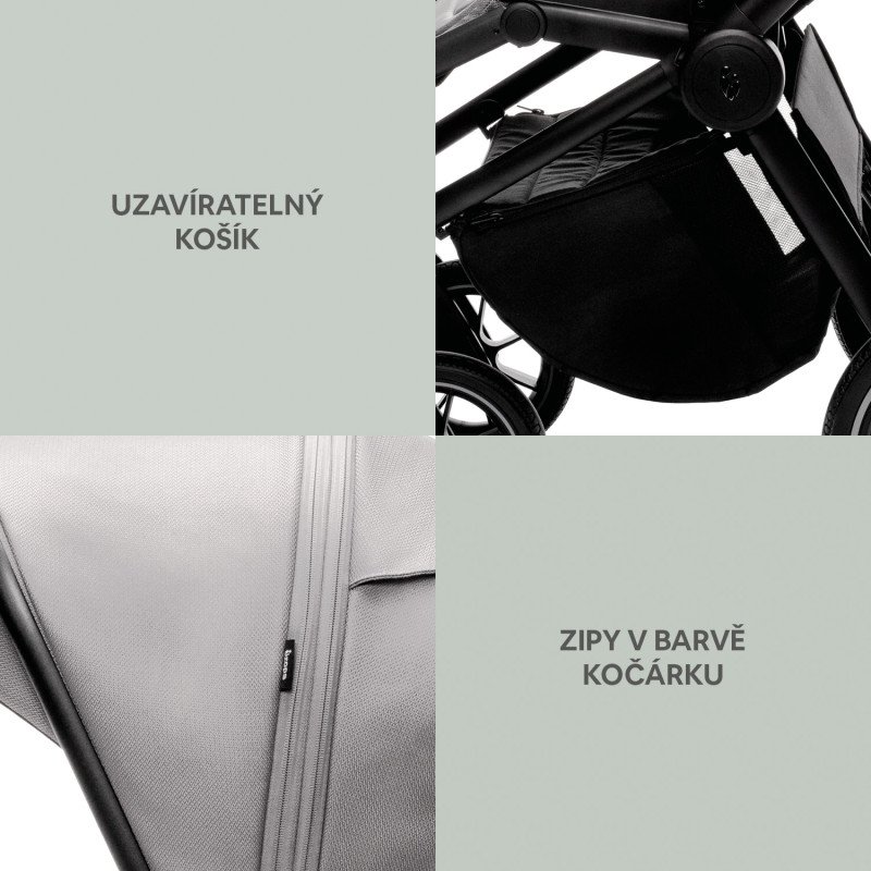 Set kočík Move Cross 3 + hlboká korba Move XL 3 + autosedačka XM podľa vlastného výberu + báza, All Black