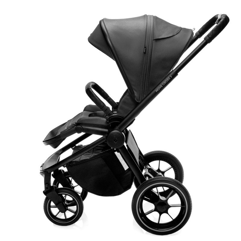 Set kočík Move Cross 3 + hlboká korba Move XL 3 + autosedačka XM podľa vlastného výberu, All Black