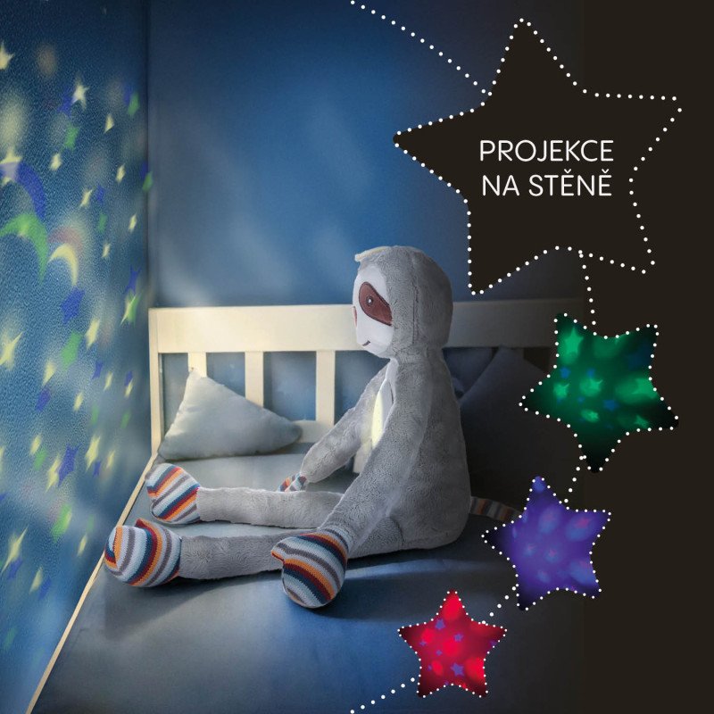 Plyšový detský spáč s projektorom a melódiami, Monkey