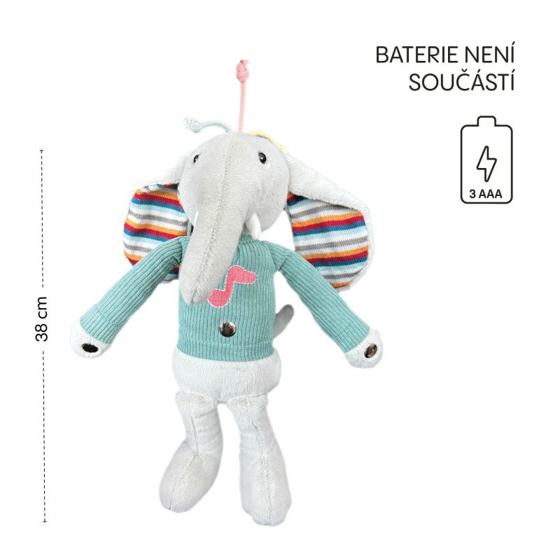 Plyšový interaktívny parťák, Elephant