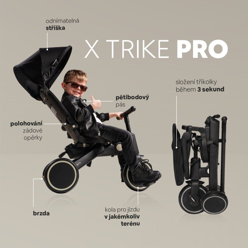 Trojkolka X Trike Pro, Coral Pink