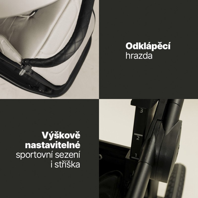 Set kočík Move Cross 5 + hlboká korba Move XL 5 + autosedačka XM podľa vlastného výberu + báza, Rocky Green