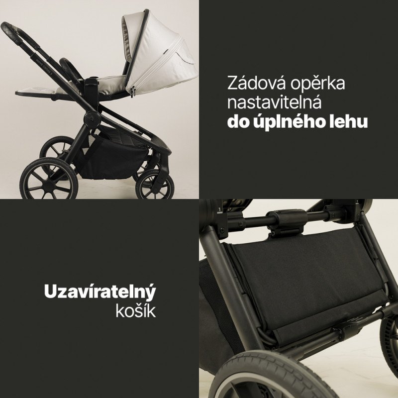 Set kočík Move Cross 5 + hlboká korba Move XL 5 + autosedačka XM podľa vlastného výberu, Rocky Green