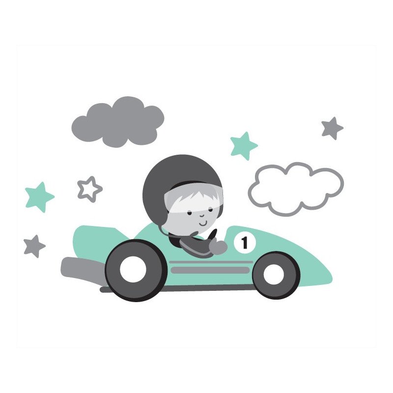Dětský nočník "Racer", Grey/Mint